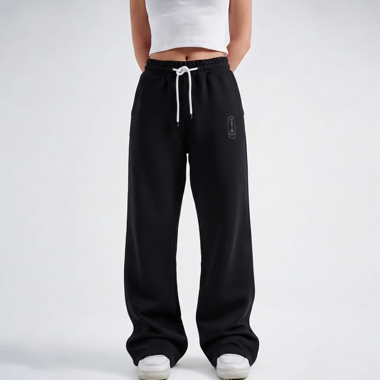 Black Wide Leg Sweatpants
